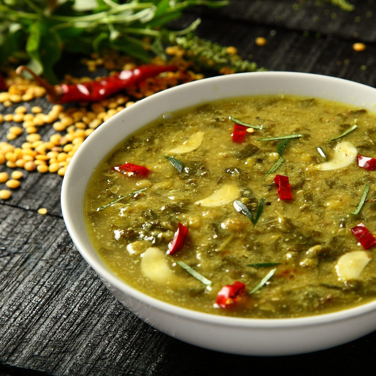 Spinach and Lentils